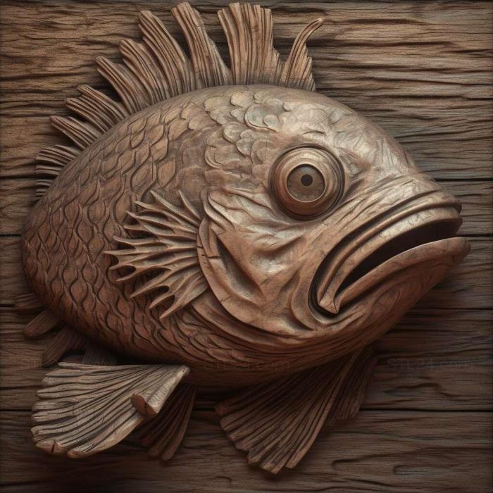 Nature and animals (Kallicht fish 3, NATURE_3187) 3D models for cnc